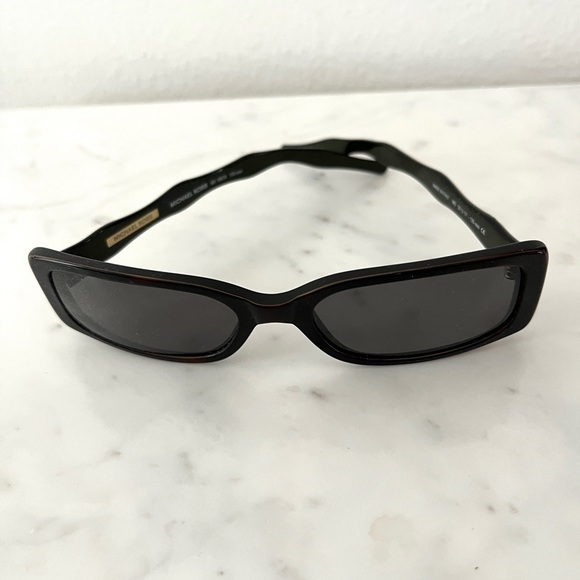 Vintage Bamboo Dark Tortoise Italian Sunglasses Michael Kors Glasses Frame 18629 - Picture 3 of 10